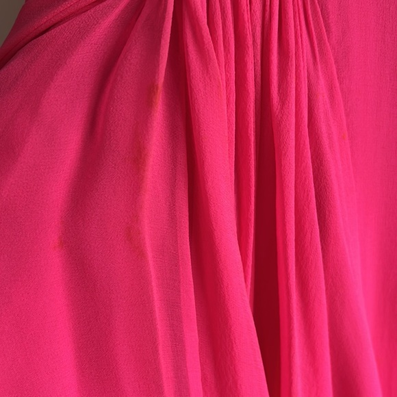 Vintage 1930s shocking pink chiffon cocktail dress. Handmade/couture. Size XS - Picture 9 of 15